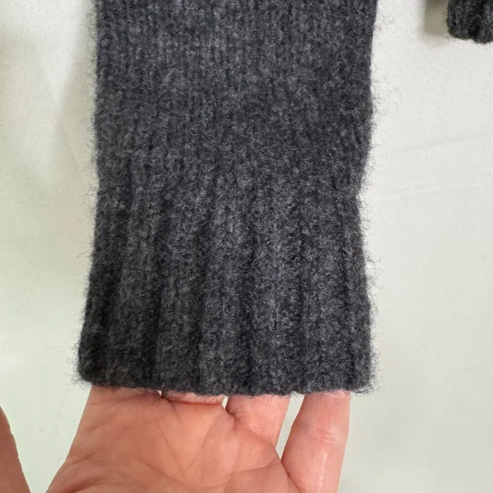 Bonobos Gray Extra Fine Merino Wool Nylon Alpaca Blend Crew Neck Sweater Small